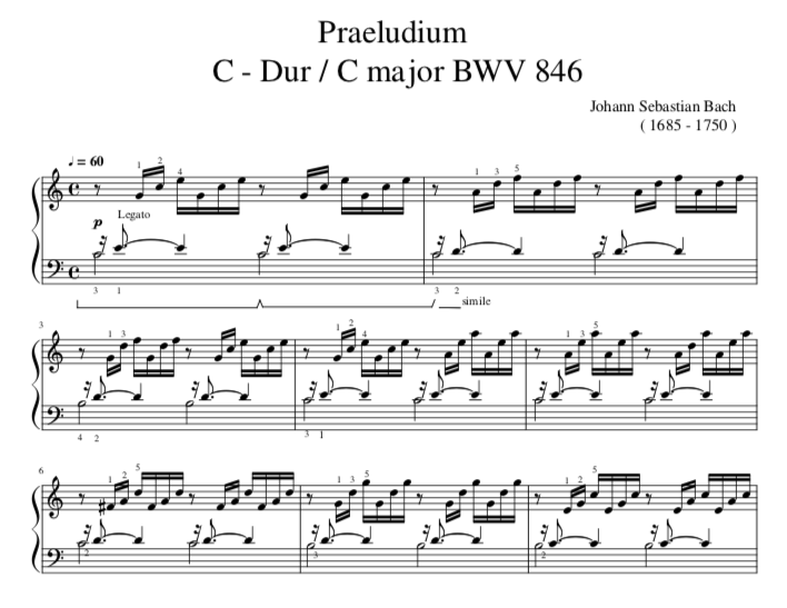Praeludium  C - Dur / C major BWV 846